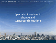 Tablet Screenshot of hanoverinvestors.com